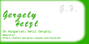 gergely hetzl business card